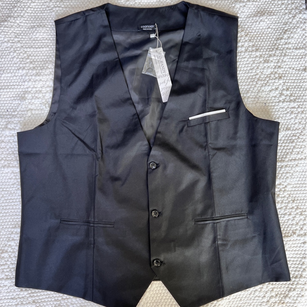 Coofandy black vest XL
